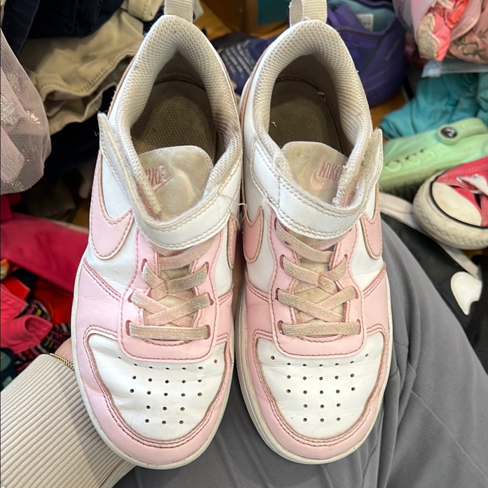 Nike Kids Pink and White Sneakers